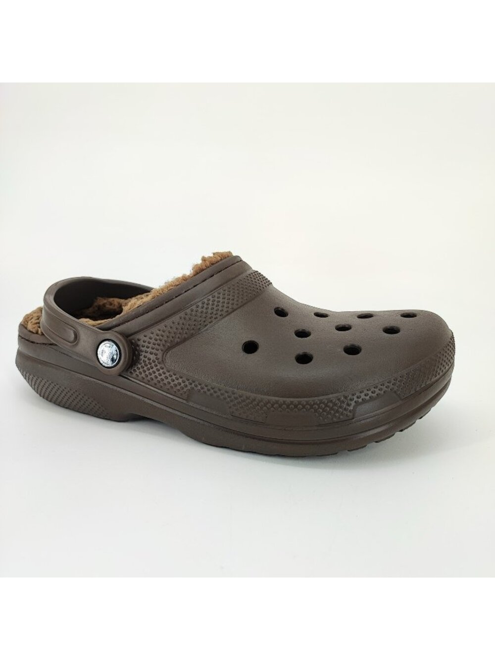 Crocs Women's Size 10 US Sandals Rubber Brown Faux Fur Lined Clog 203591